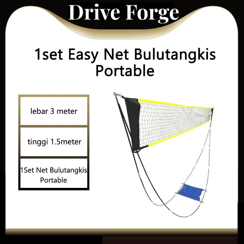 【Drive Forge】1set Badminton Net Portable Net Badminton Portable Easy Install Net Bulutangkis Portabl