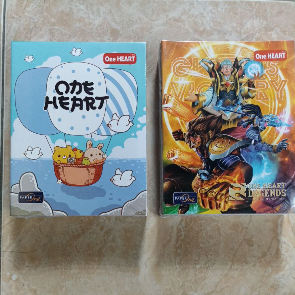 

Grosir (1 pak isi 10)Buku Tulis Sekolah OneHeart isi 38 lembar