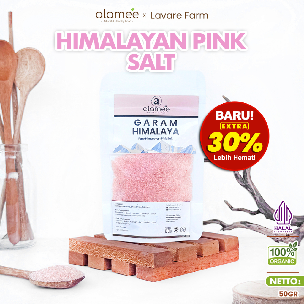 

Garam Himalaya Himalayan Pink Salt Mini Travel Size Tester Test 50g buma organik