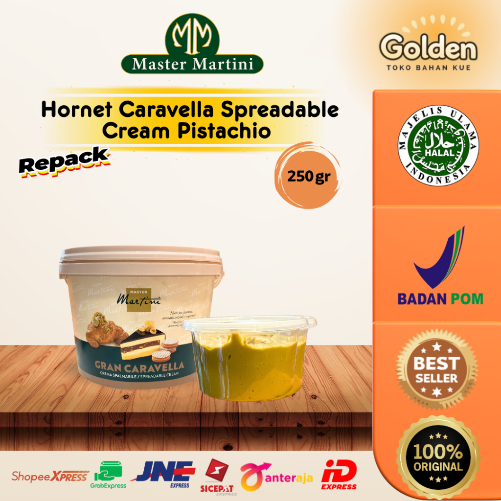 

Hornet Caravella Spreadable Cream Pistachio 250 gr / Krim Pistachio Premium