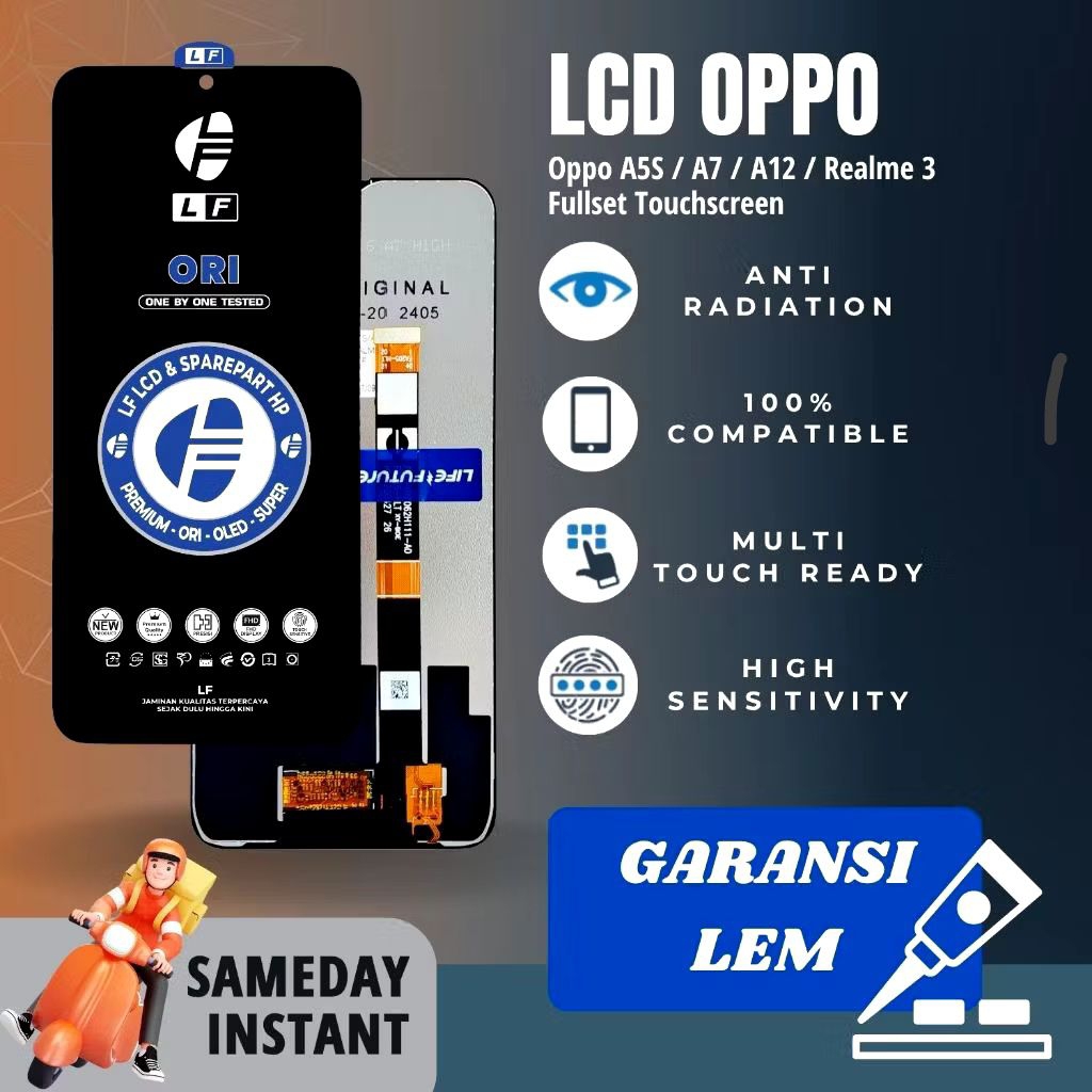 LCD OPPO A5S/A12/A7/REAL 3 BY LF ORIGINAL
