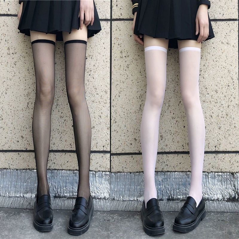 PEACHIE |  ST2076 Stocking Legging Motif Transparan Model Garis Garis Cantik Lingerie Wanita Renda
