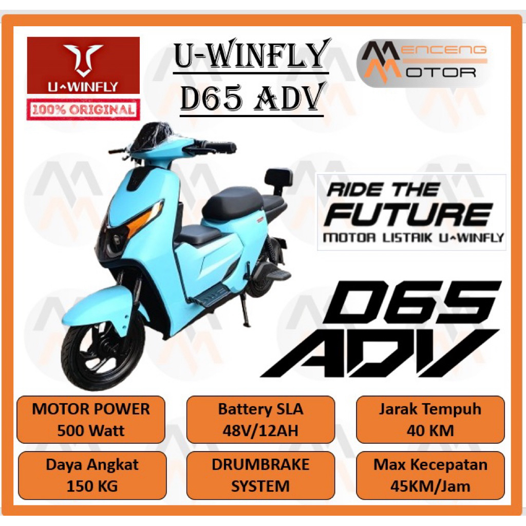 SEPEDA LISTRIK UWINFLY D65 ADV 600 WATT NFC GARANSI RESMI NEW