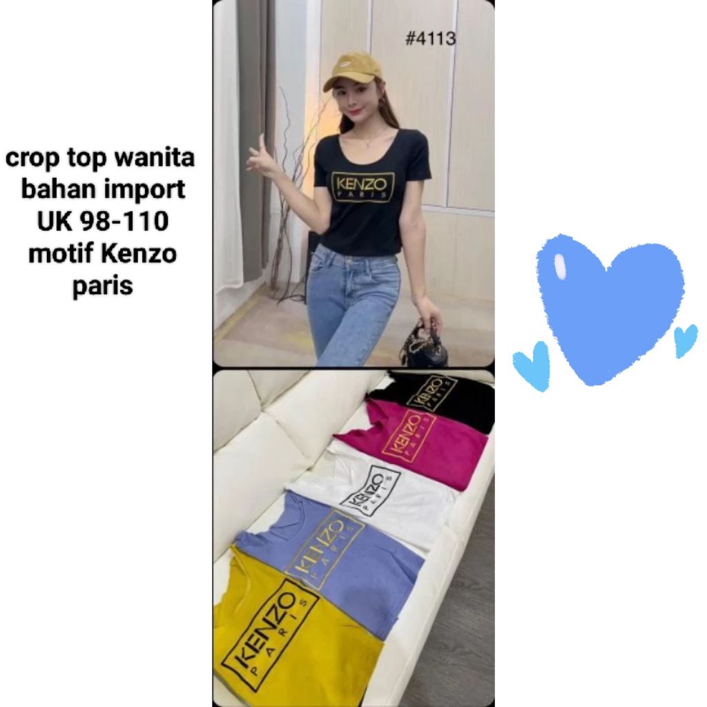 crop top import wanita BKK