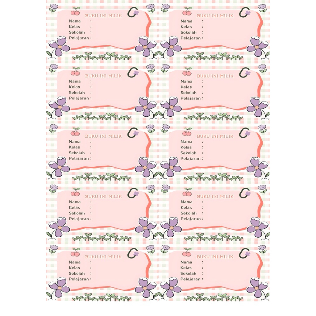 

MDK - Label Sticker besar untuk buku tulis dan buku paket