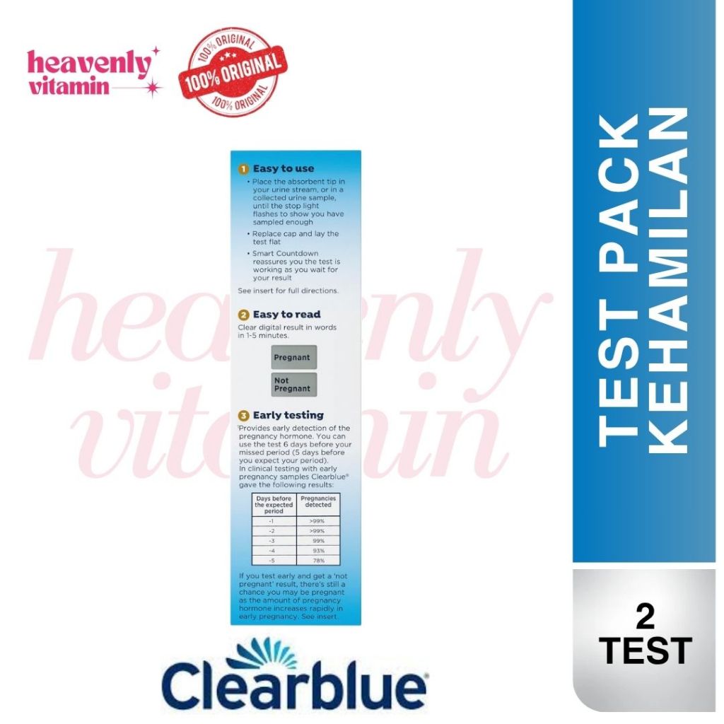 RB6 ClearBlue Digital Pregnancy Test results in words - tes pack kehamilan - 3 pcs box segel
