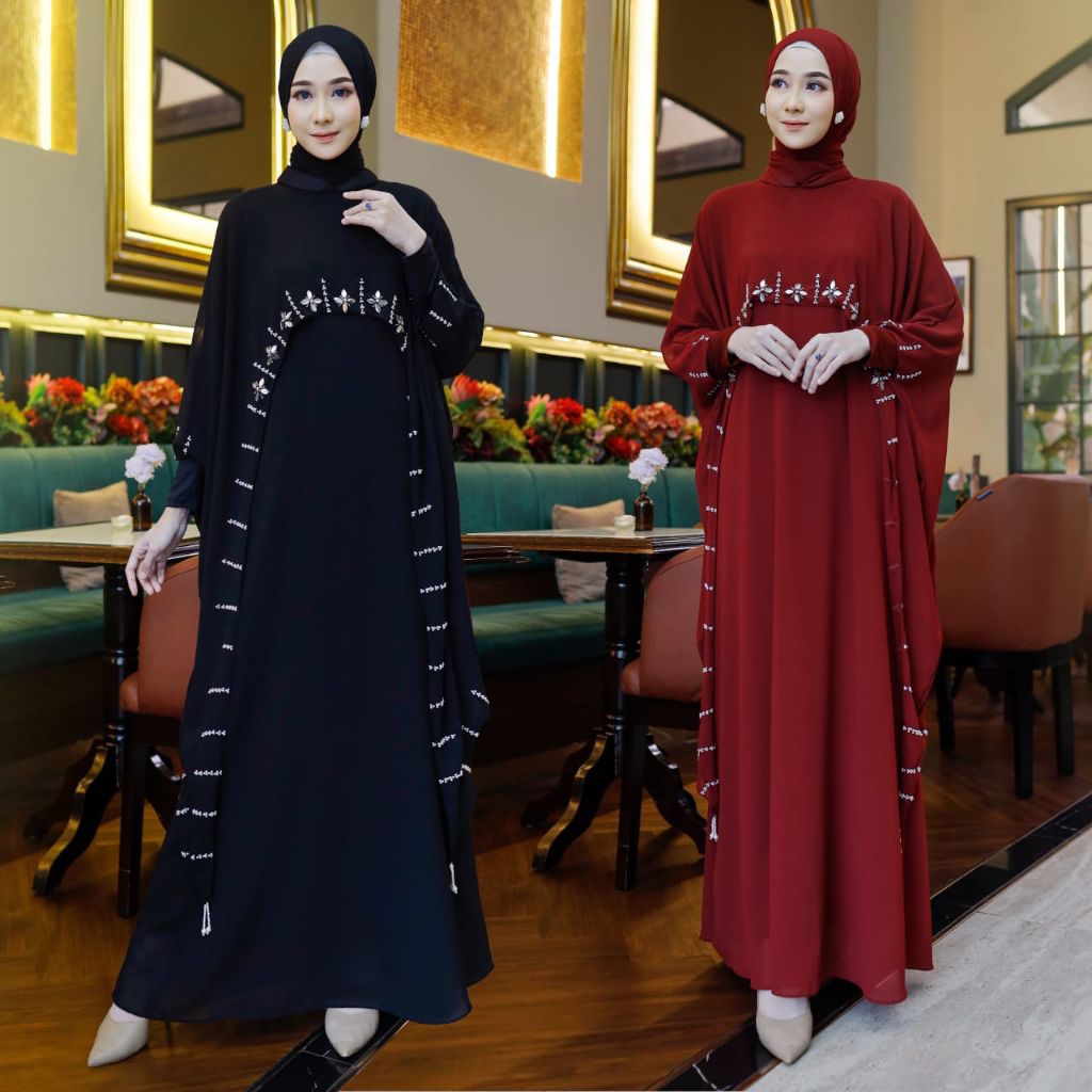 KAFTAN CLARA✓✓KAFTAN PREMIUM TERBARU MEWAH DAN ELEGAN FREE INER GAMIS DAN PASHMINA