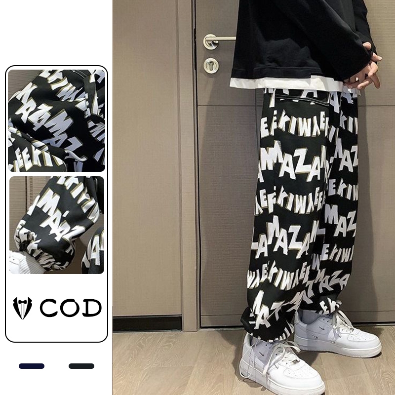celana panjang pria celana y2k motif celana gombrong pria celana baggy second celana y2k cowok celan