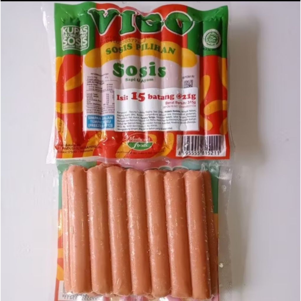 

Vigo Sosis ayam 360gr - isi 15pcs