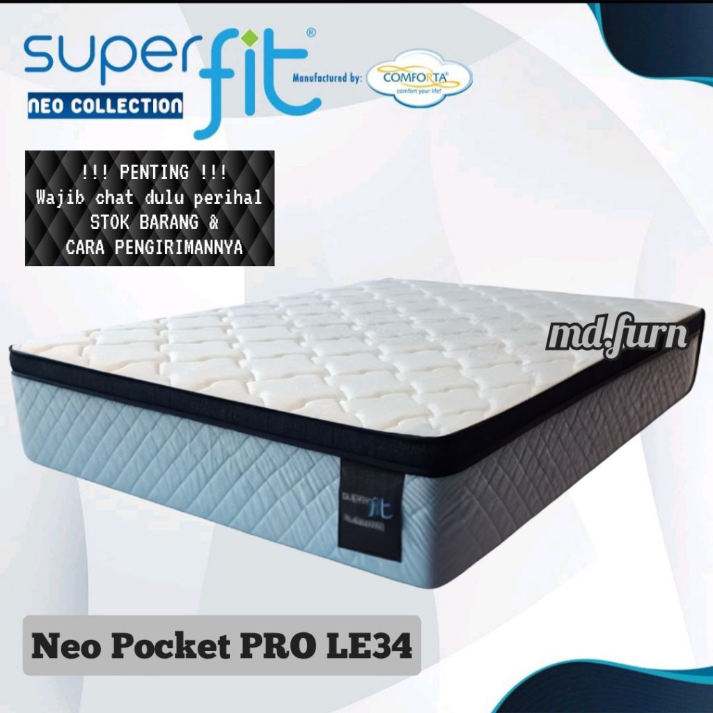Springbed Comforta Superfit Neo Pocket PRO LE34 ( Matras / Kasur Saja ) 160 / 180