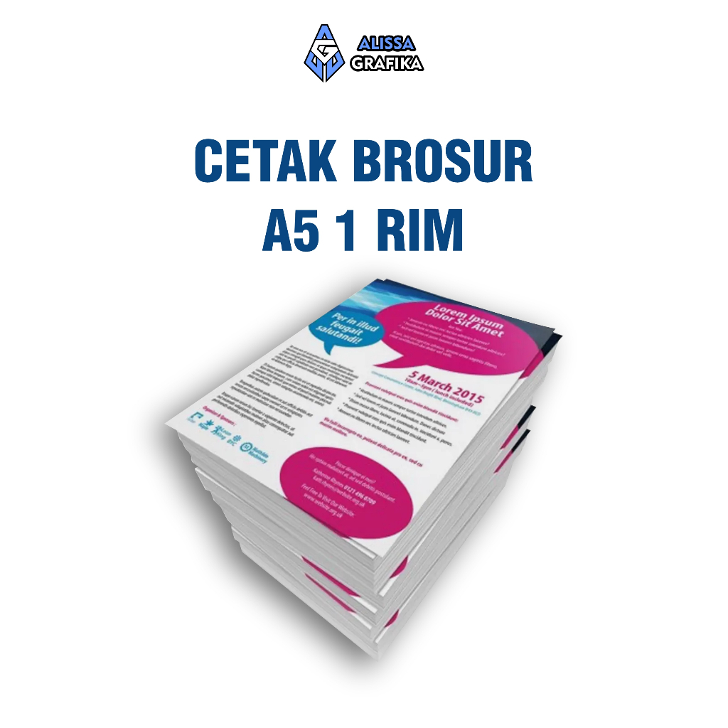 

ALISSA GRAFIKA - Cetak Brosur A5 bahan Art Paper - HVS | 1 sisi/2 sisi