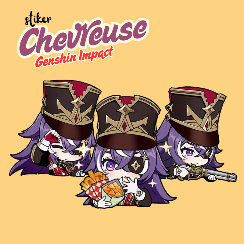 

Stiker Chevreuse Genshin Impact | Sticker Chevreuse Genshin Vinyl Glossy Anti Air
