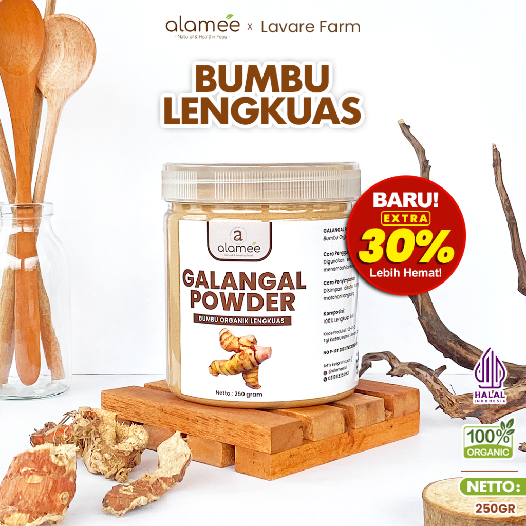 

ALAMEE Lengkuas Bubuk Asli Galangal Seasoning Powder Murni Tanpa Campuran Bumbu Masak Dapur 250gr BUMA