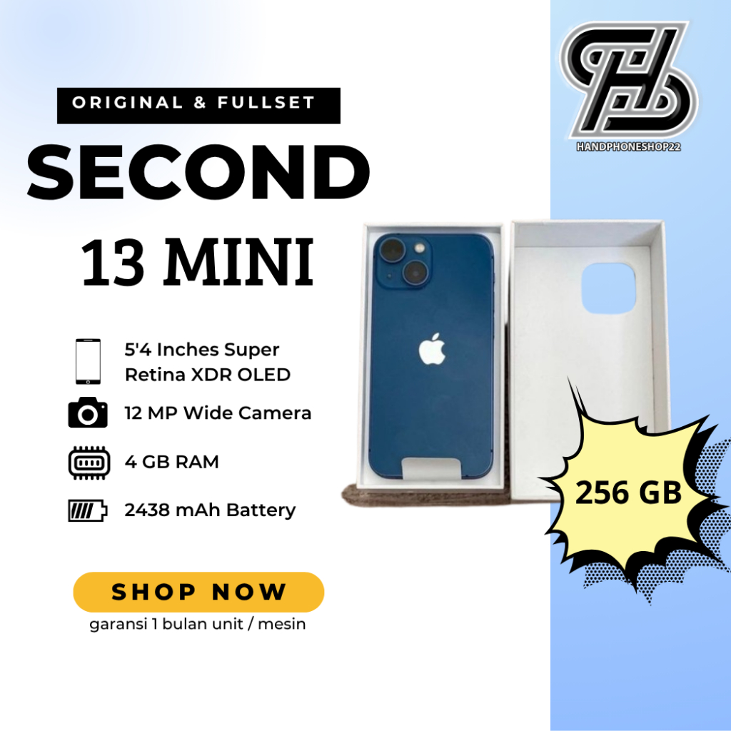 SECOND HP 13 MINI 256GB GOOD CONDITION / LIKE NEW / EX INTER / ORIGINAL MULUS