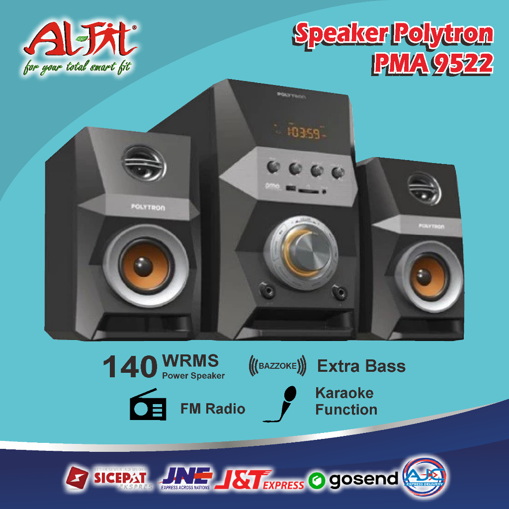 Polytron Bluetooth Speaker Audio Aktif Multimedia Karaoke PMA9522 Original