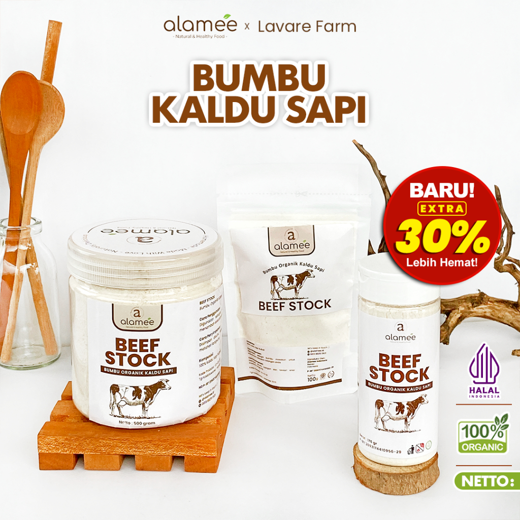 

Kaldu Sapi NON MSG Bubuk Penyedap Rasa Beef Stock Powder Extract Seasoning Murni Asli Tanpa Campuran Bumbu Organik 50gram dan 100gram