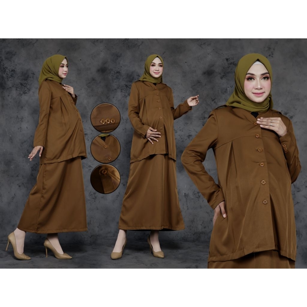 Pemda hamil seragam dinas Pemda hamil baju Pemda seragam khaki hamil baju hamil
