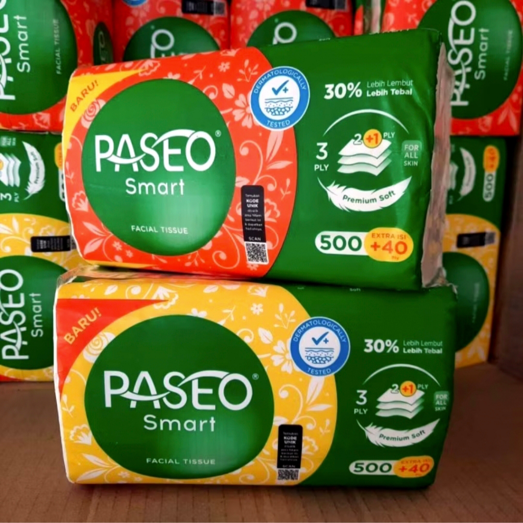 Tisu Paseo Tissue Paseo Smart Facial Tissue 500 Sheets