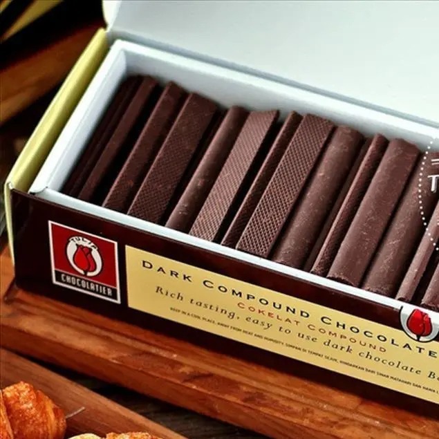 

Tulip Stick Compound 1kg REPACK (Tidak Menggunakan Box Asli) Dark Chocolate Sticks Coklat Baking Stik