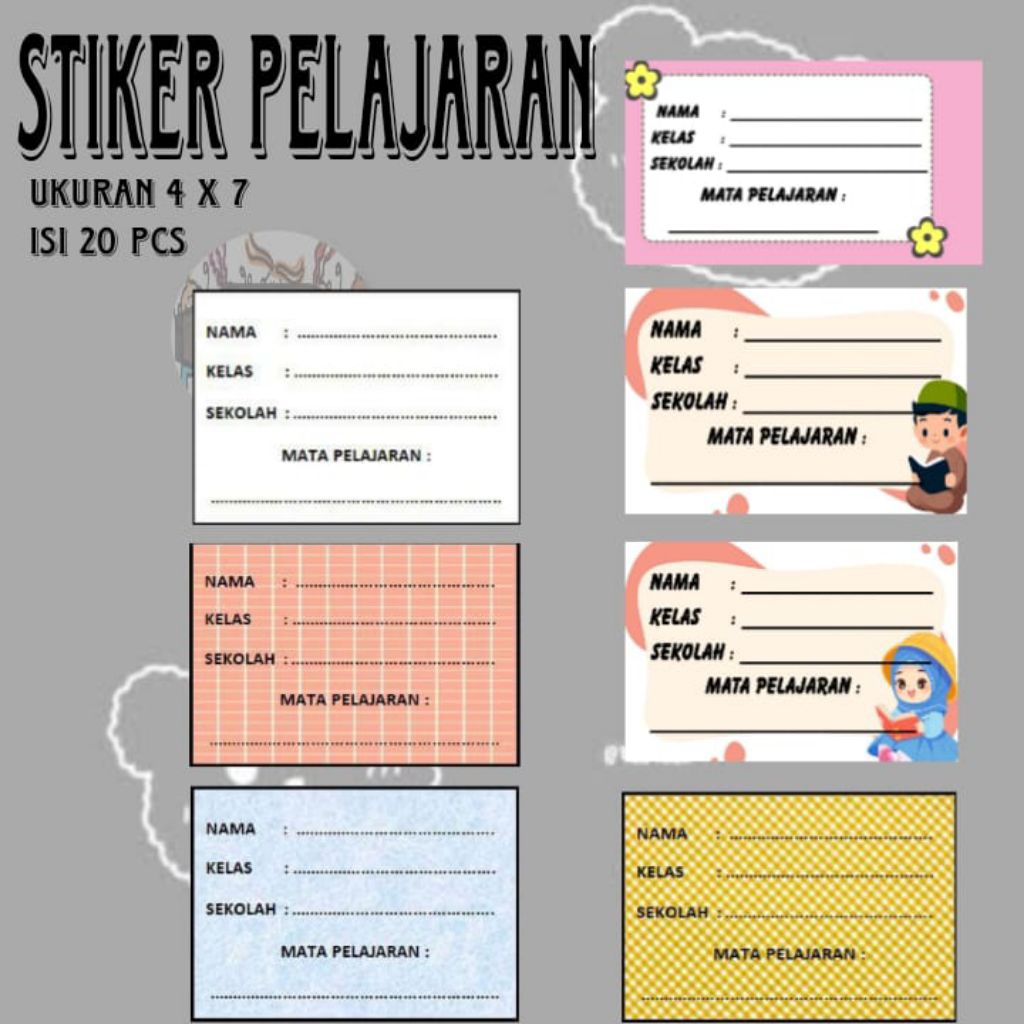 

Stiker Pelajaran Isi 20 pcs - Label Buku Pelajaran Sekolah - Murah Meriah