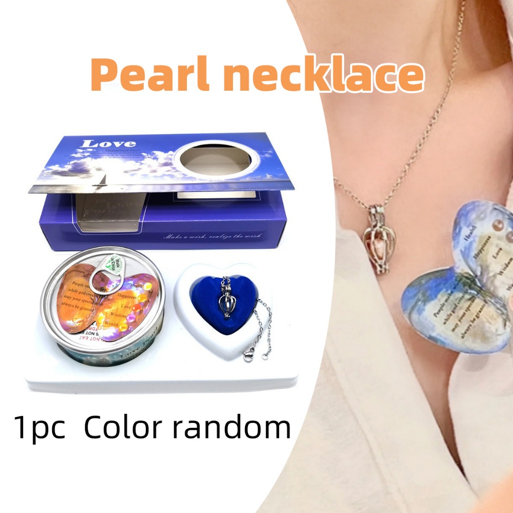 Kalung kerang mutiara Wish Pearl Edition Wish Pearl Necklace Viral Desain Elegan Unik Tahun Annivers