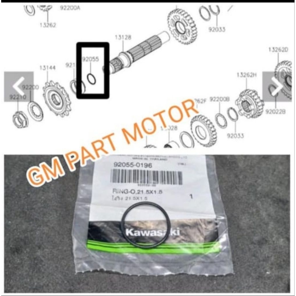 karet seal oring gear gir depan KLX 230 KLX230 KLX 250 KLX250 original