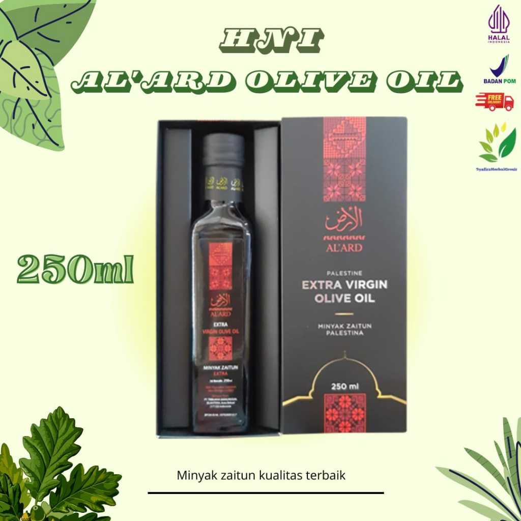 

AL'ARD HNI Extra Virgin Olive Oil 250 ml Minyak Zaitun Palestina Premium ORIGINAL