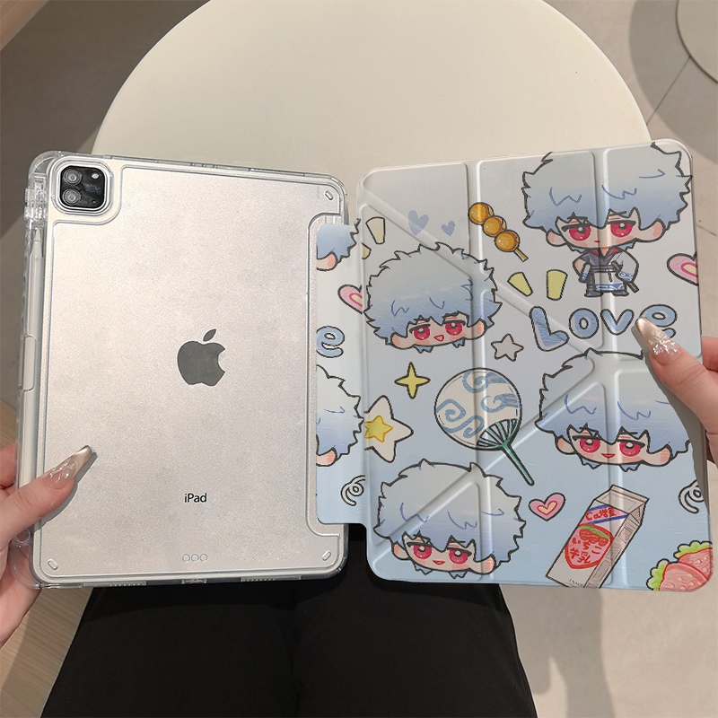 Gintama  Cover Lipat 3+Y Bentuk Y, Kualitas Terbaik Sarung iPad, Cocok untuk Mini6 Mini7 8.3 inci, A