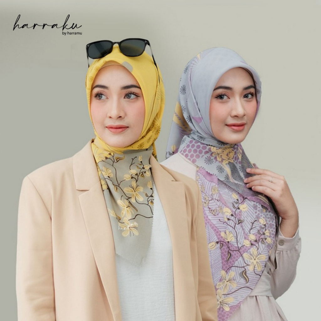 HARRAKU Hijab Voal Printing Segiempat Motif Yasmin