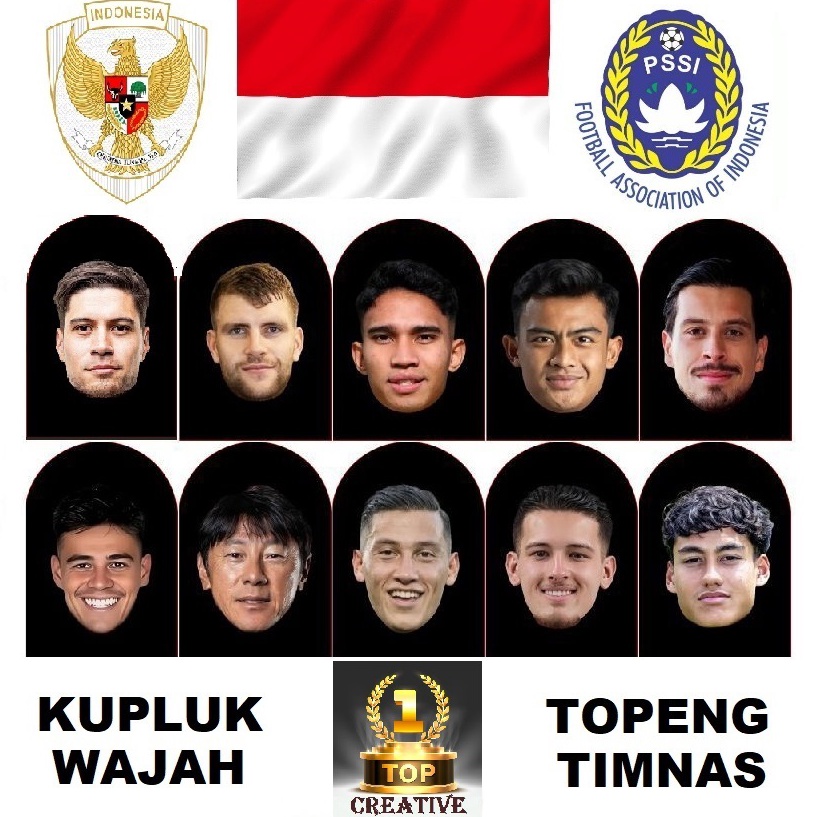 KODE J75J TOPENG TIMNAS 3D Masker Wajah 3D Masker TOPENG KUPLUK WAJAH TOPENG WAJAH KLUPUK WAJAH KUPL