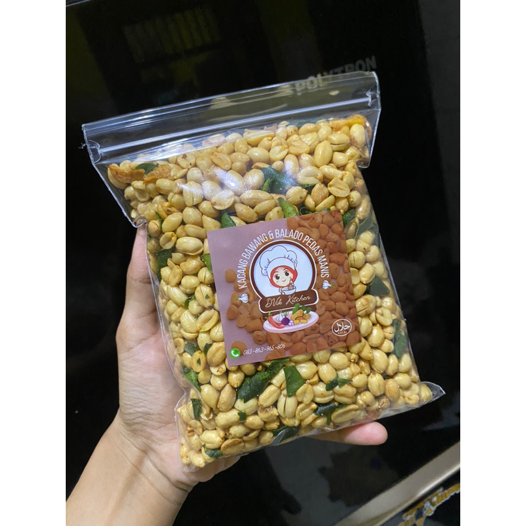

Kacang bawang daun jeruk 500g/Kacang bawang gurih asin/Camilan kacang/Camilan enak