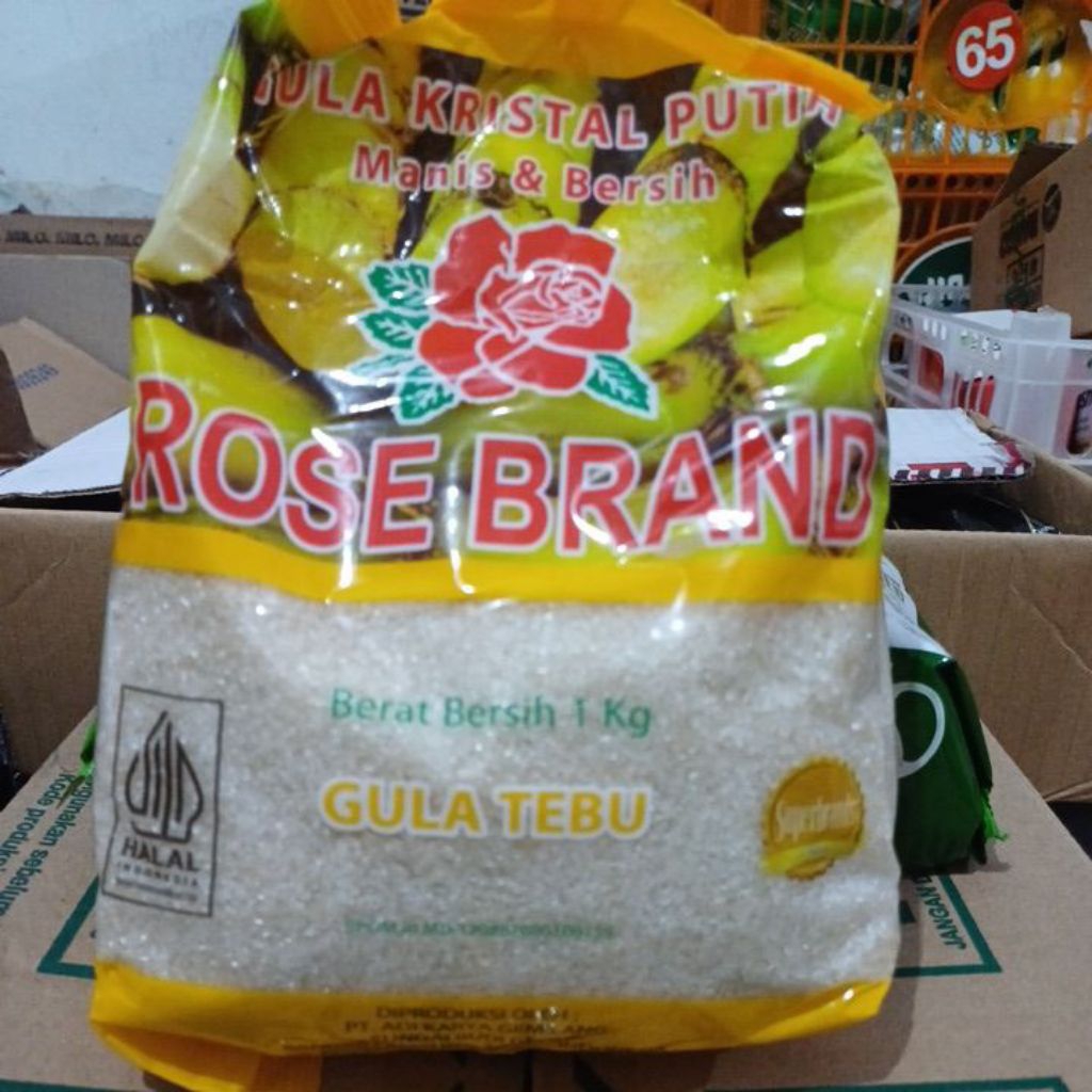 

gula kristal putih rose brand 1kg original 100%