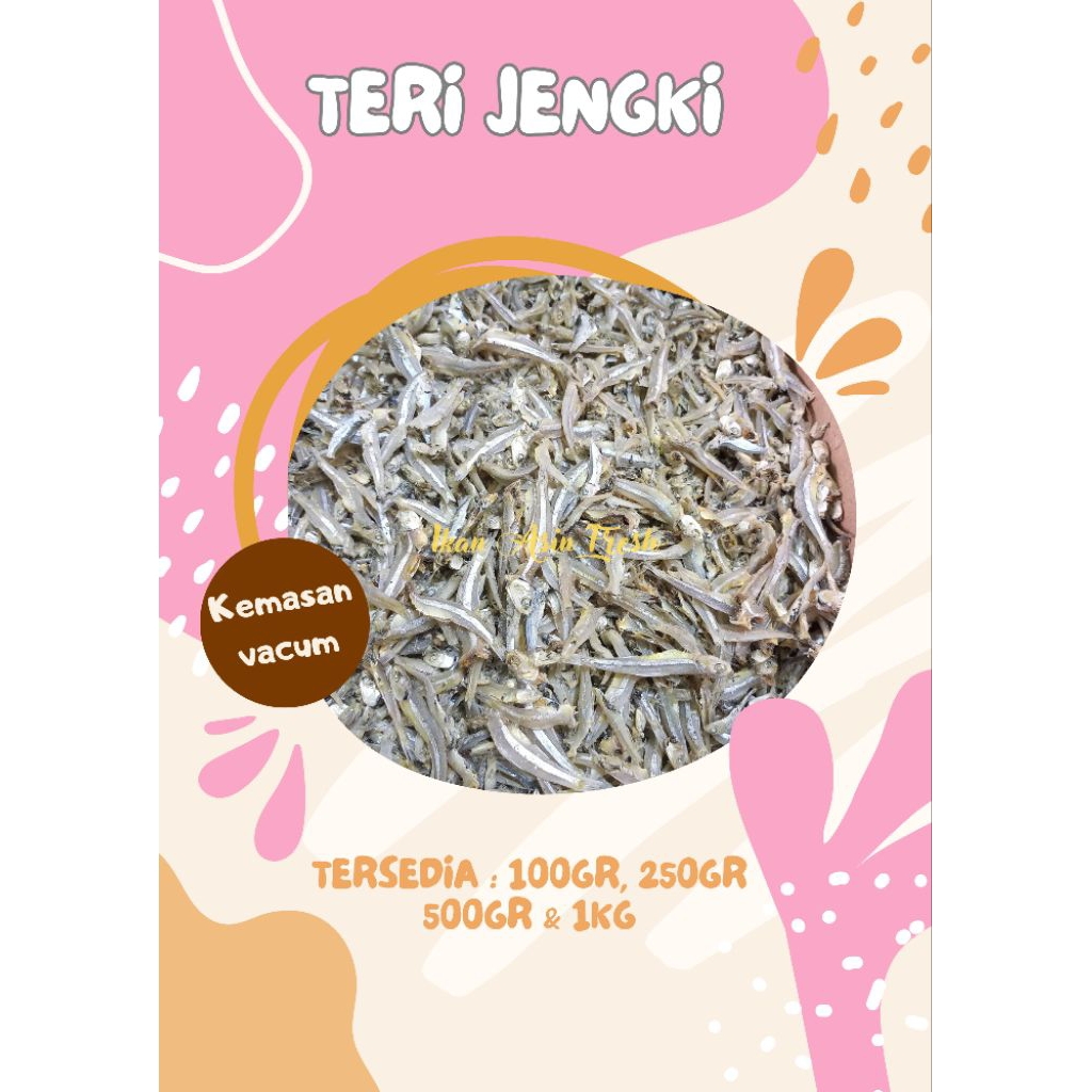 

ikan asin teri jengki bulat kemasan vacum, super fresh 250gr-1kg
