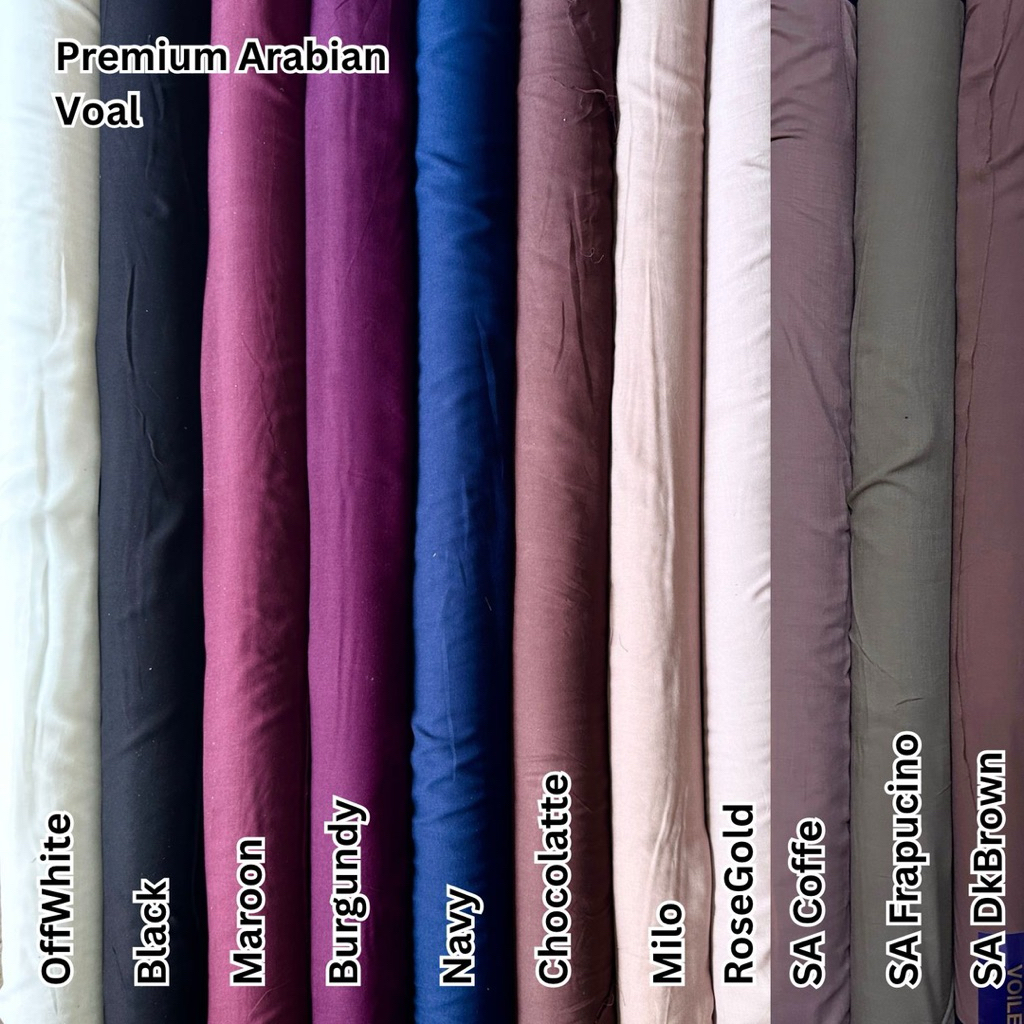 Kain Premium Arabian Voal cocok untuk hijab scarf dll (harga per50cm)