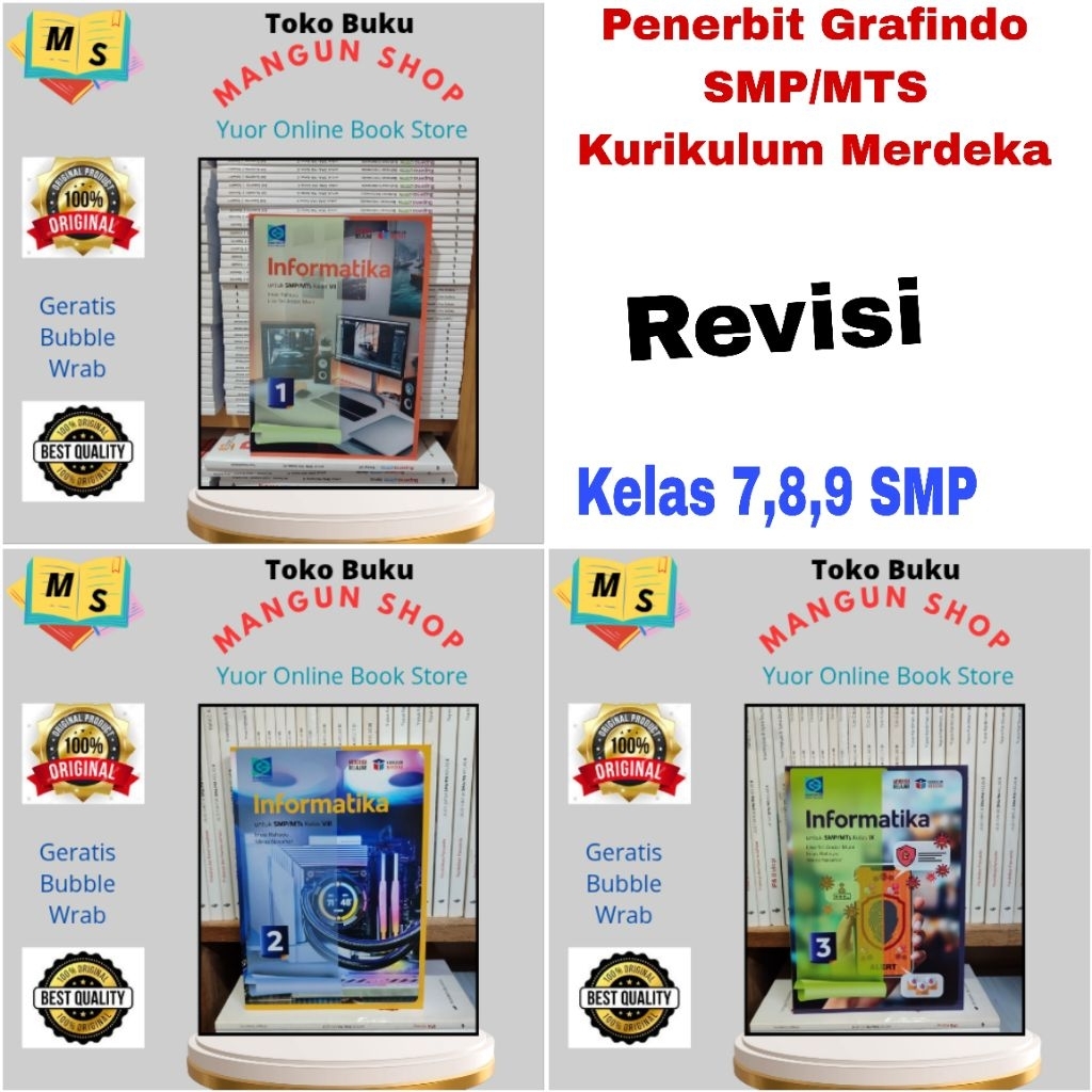 Buku Informatika Kelas 7,8,9 SMP Kurikulum Merdeka Grafindo