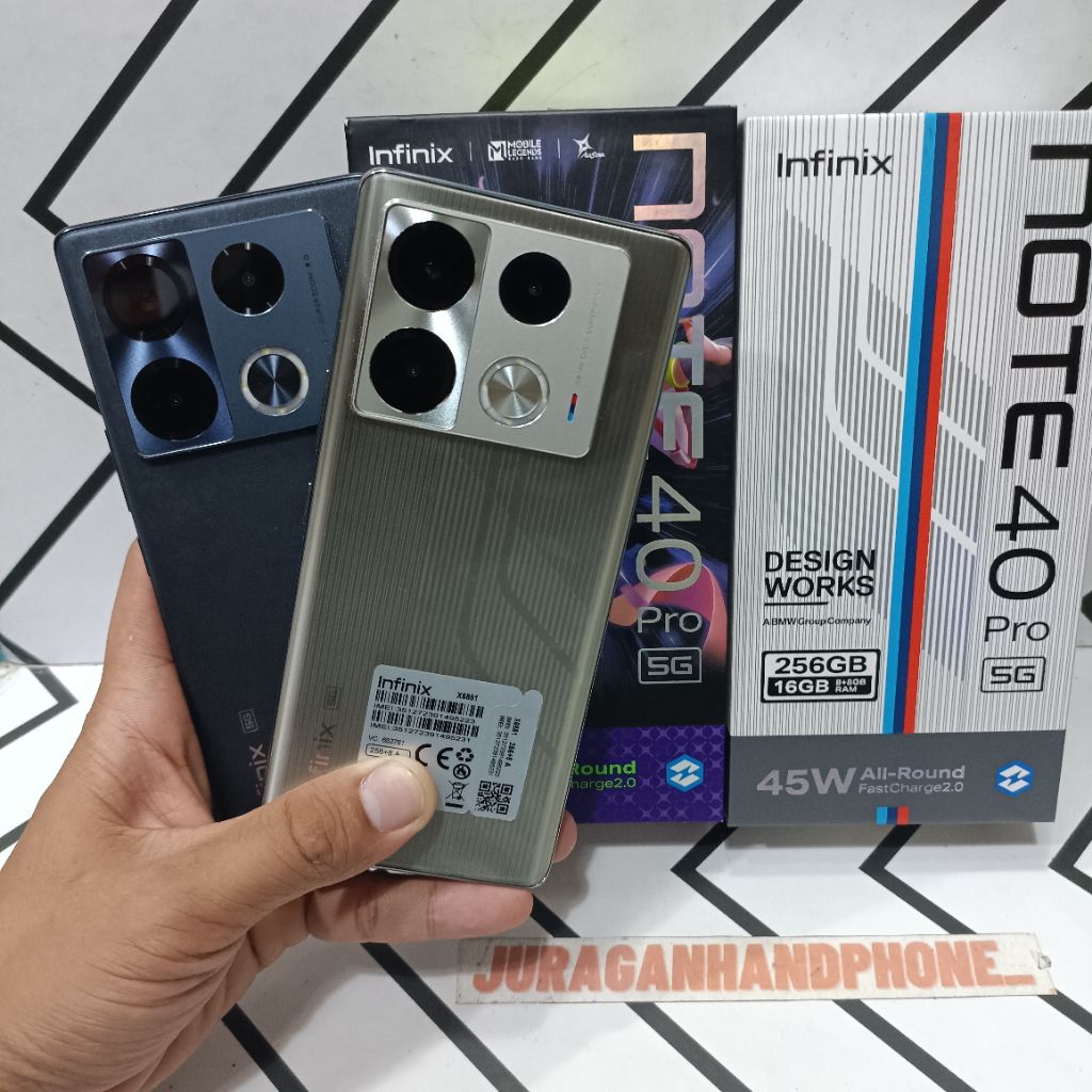 INFINIX NOTE 40 PRO 5G 8/256GB HP BEKAS SECOND FULLSET