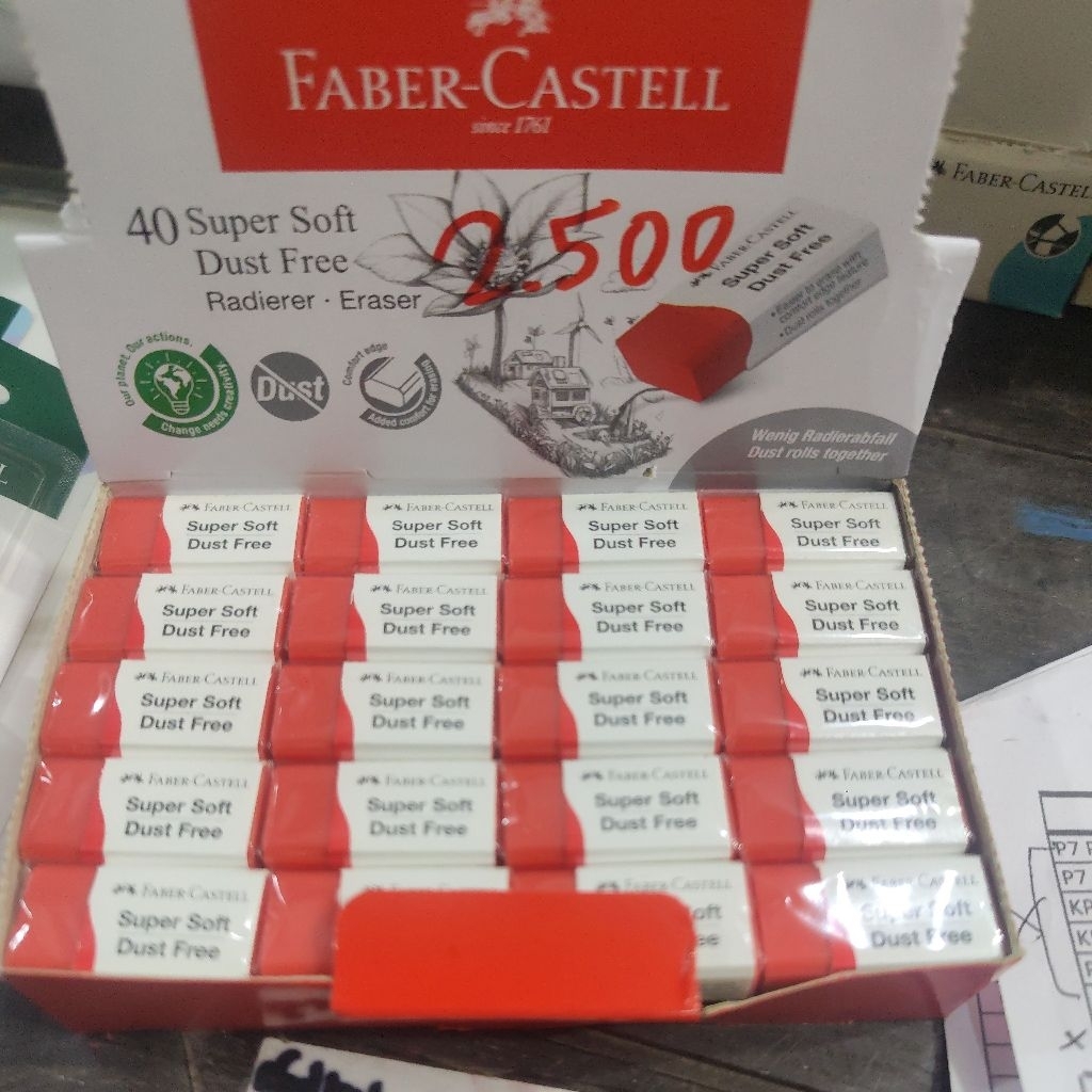 

(1 pcs) penghapus faber castell warna merah / penghapus edisi khusus
