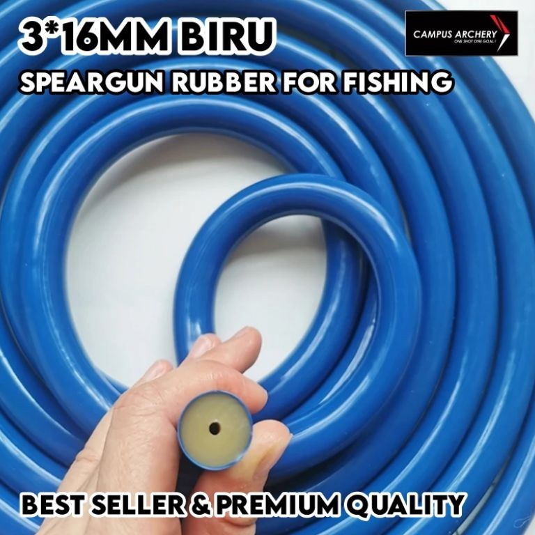 KODE K69P Karet Speargun 16mm Biru Permeter Spearfishing Rubber Premium Bukan Primeline Rob Allen