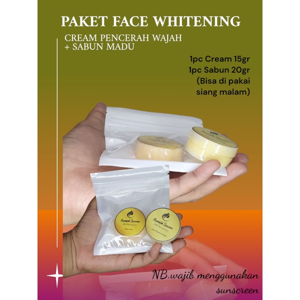 PAKET WHITENING SIANG MALAM CREAM PENCERAH WAJAH AW ALWAQIAH SKINCARE DM BEAUTYCARE