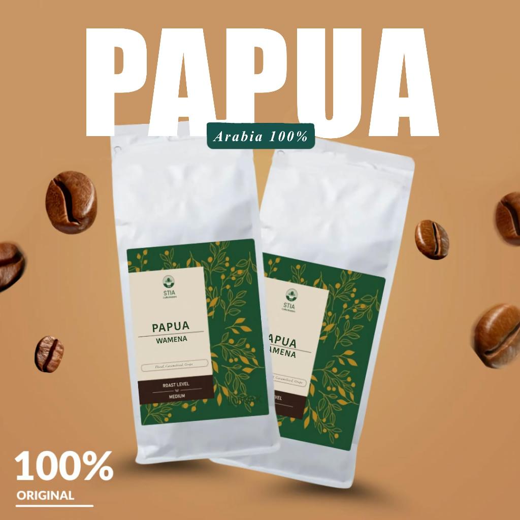 

STIA Biji Kopi Bubuk Arabika PAPUA WAMENA Arabica Coffe Bean Single Origin Grade1 Espresso Manual Brew