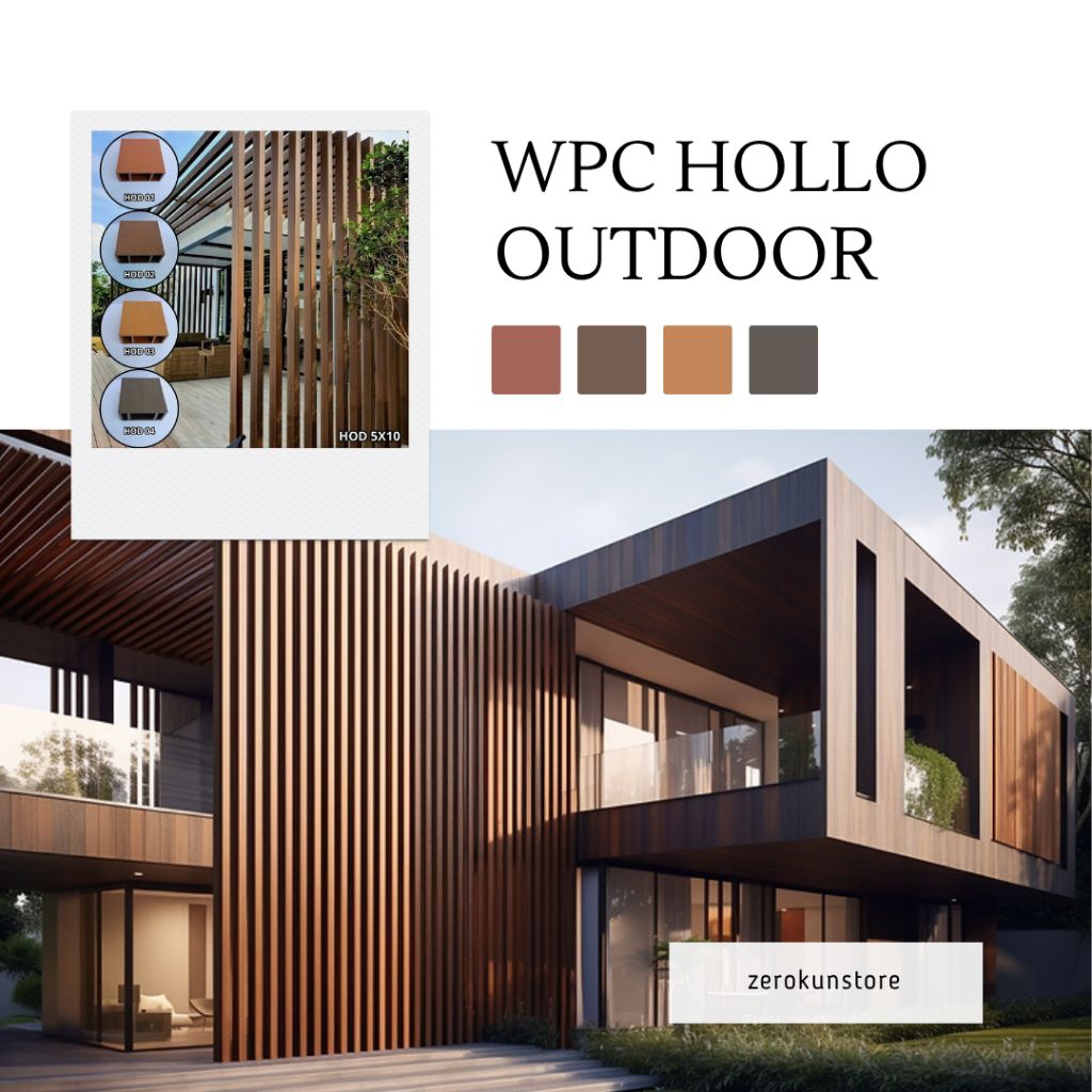 Timber Tube WPC Outdoor | WPC Hollow Outdoor | WPC Kisi Penyekat Outdoor