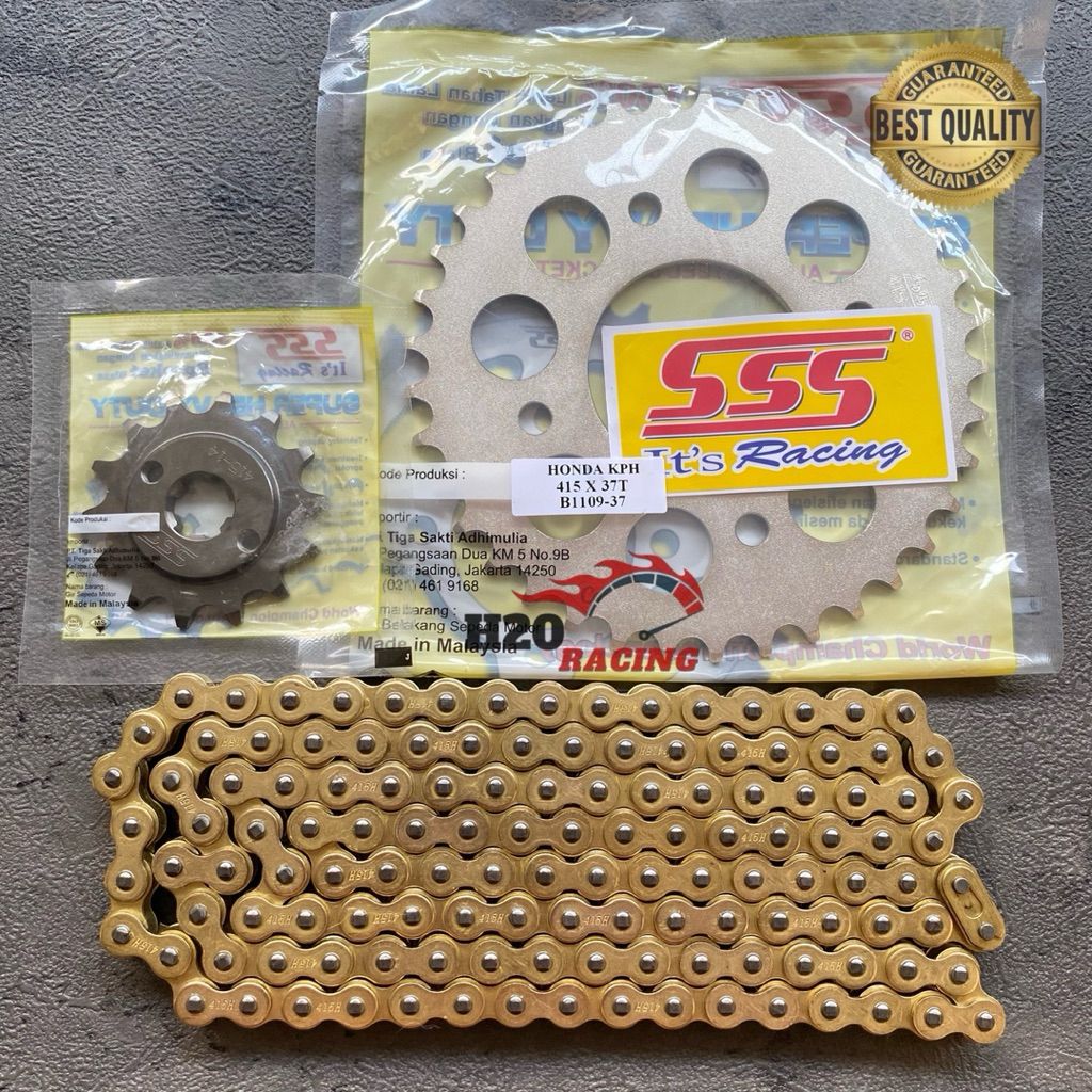 Gear Gir Set Original SSS 415 VegaZR/RR -JupiterZ1/ Z New- Vega Force Rantai merek lain(bukan SSS) p