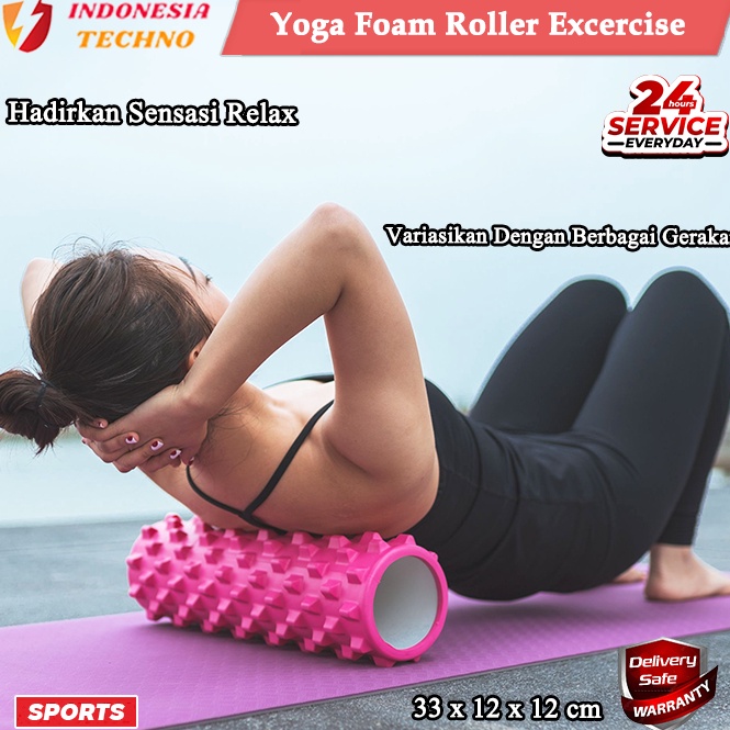 KODE W44O Yoga Roller Foam Yoga Roler Gym Fitness Yoga Olahraga Pria Wanita Gym Pilates Yoga Roller 