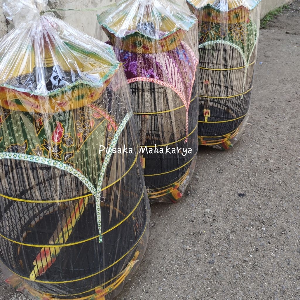 KANDANG BURUNG MAHKOTA KAIN SANGKAR LELUHUR PERKUTUT ANTIK MODEL JAMBU
