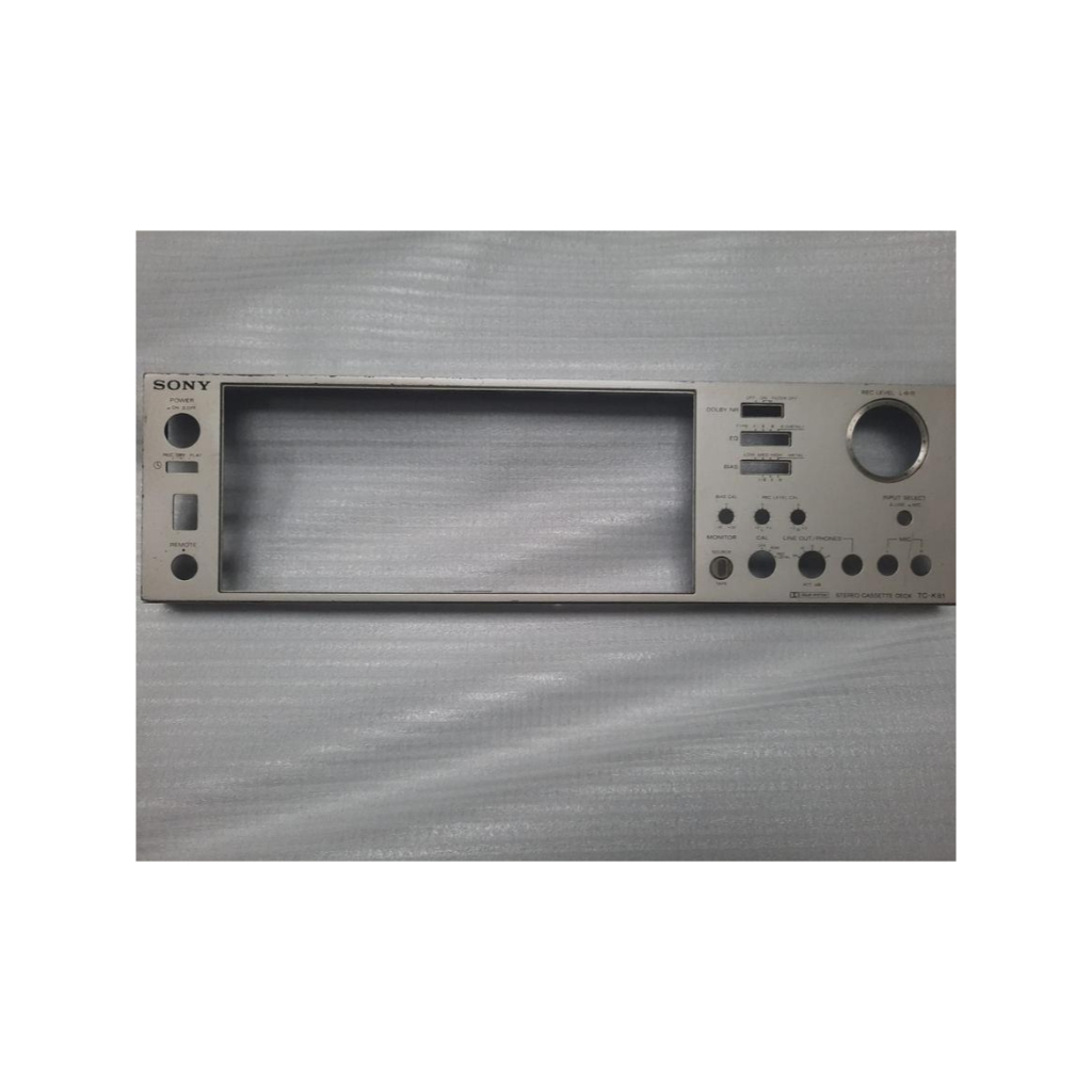 Tape DecK SONY TC - K 81 Sparepart FACE PLATE PELAT Panel MUKA Original