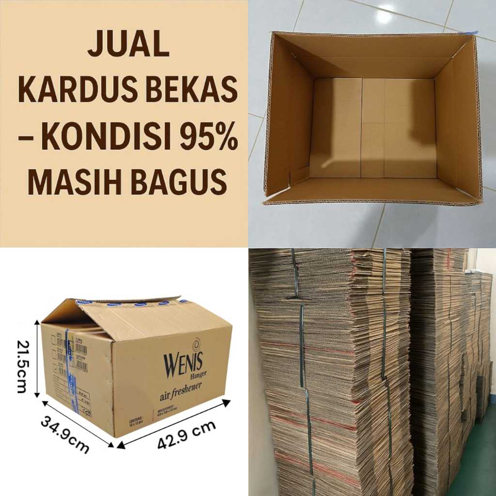 

PAKET 10 PCS KARDUS BEKAS LAYAK PAKAI - UKURAN WENIS - KONDISI 95% COCOK UNTUK PACKING / PINDAHAN