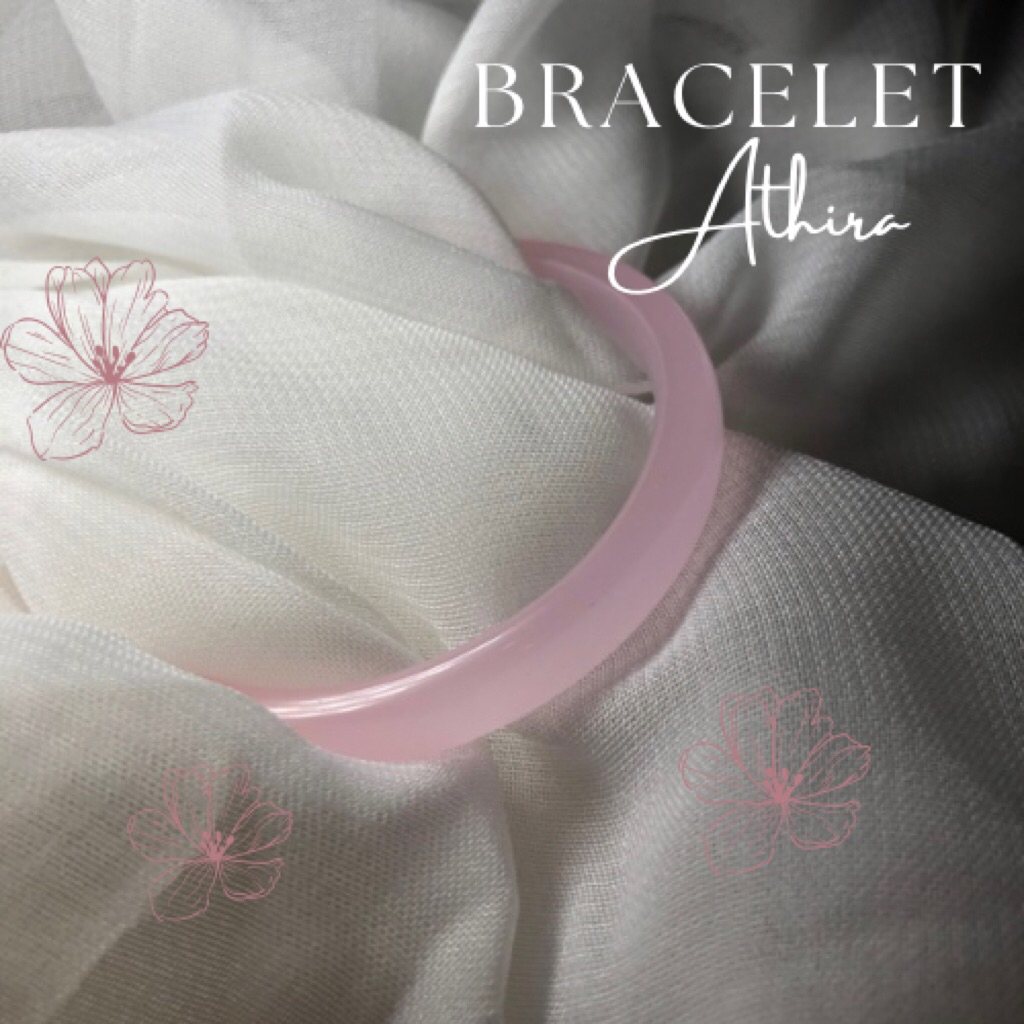 gelang giok wanita pink