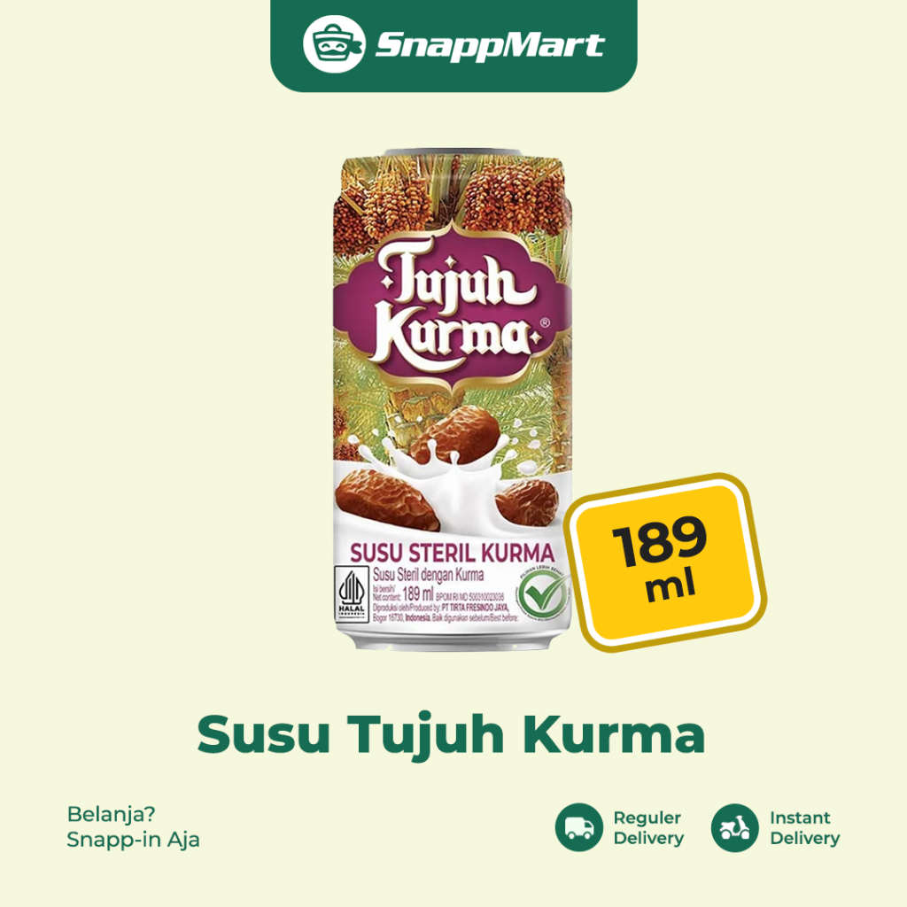 

Tujuh Kurma Susu Steril (189 ml) - REGULER / INSTANT / SAMEDAY - Susu & Olahan