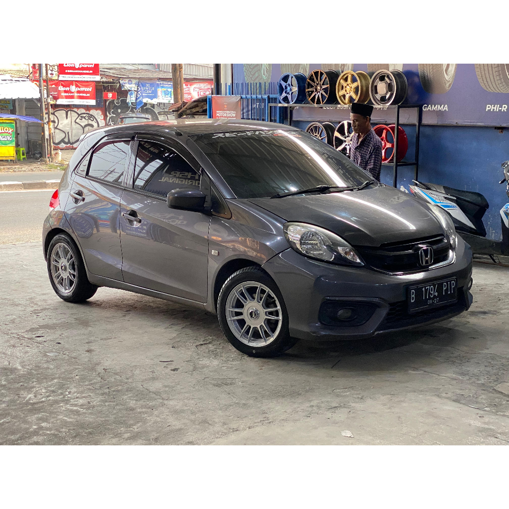 paket velg plus ban accelera 195 50 r16 untuk mobil brio use velg hsr kencana ring 16