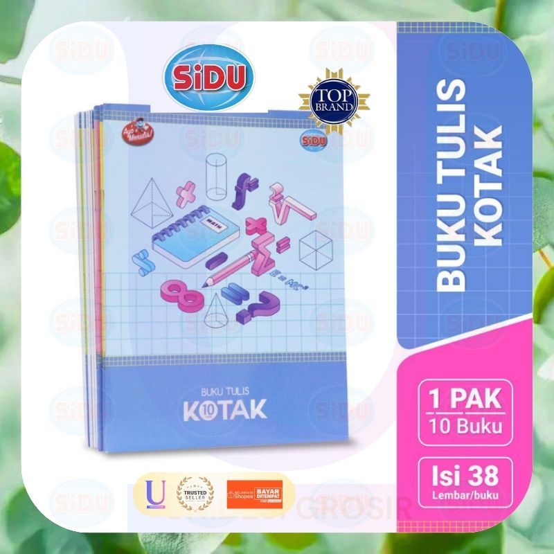 

Buku Tulis SIDU Kotak | Halus | 38 Lembar – Harga 1 Pack isi 10 Buku Anak SD Murah